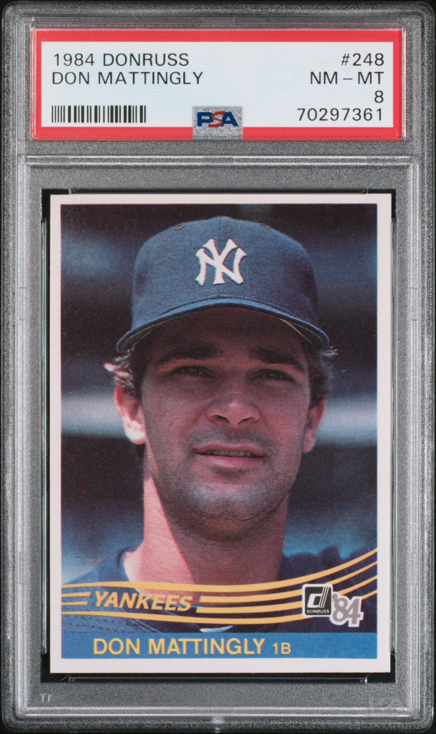 1984 Donruss Don Mattingly RC #248 / PSA 8 / x7361