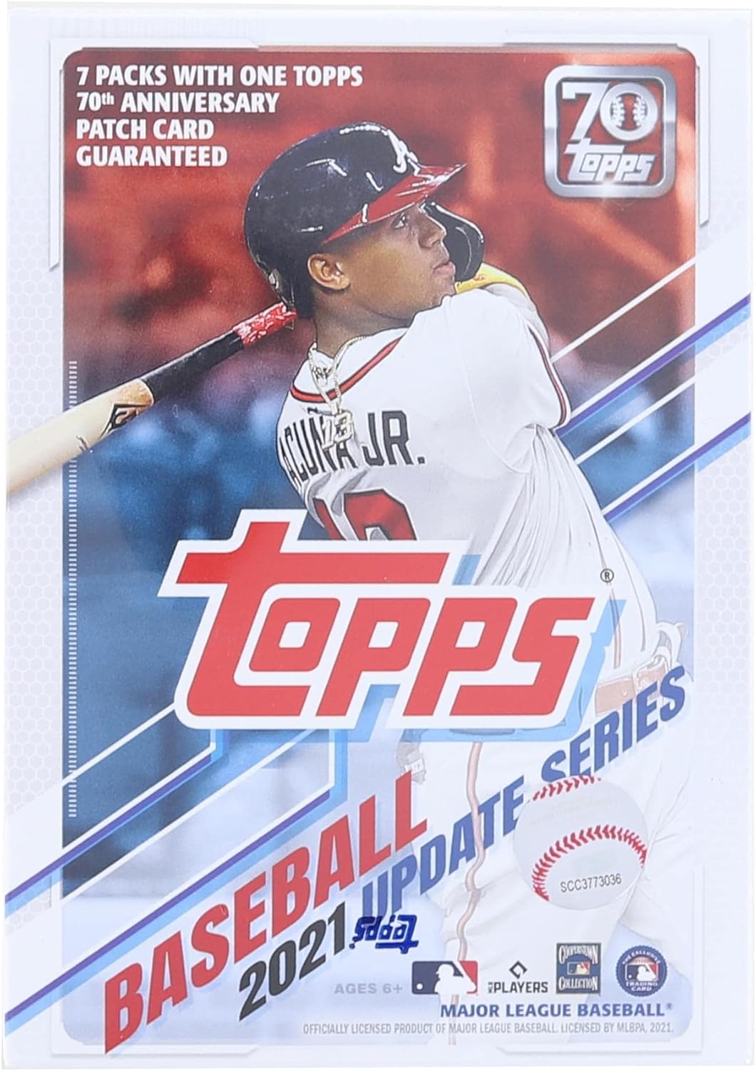 2021 Topps Update Series Baseball 7-Pack Blaster Box - 70th Anniversary Patch Card