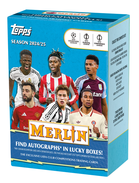 2024/25 Topps Merlin UEFA Club Competitions Flagship Soccer 7-pack Blaster Box