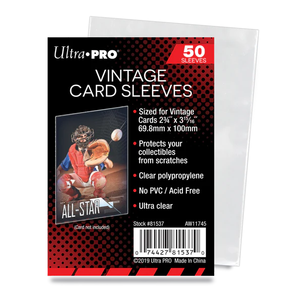 Ultra PRO Vintage Card Sleeves for 1952 thru 1956 - 50 pack