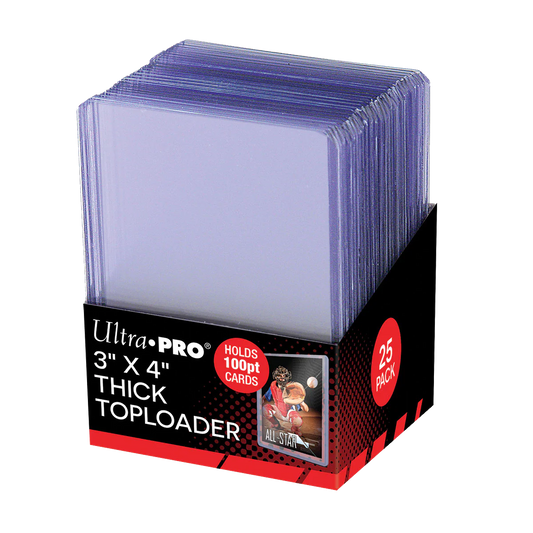 Ultra Pro Top Loader Thick 100pt 3x4 Card Holder - 25 Pack