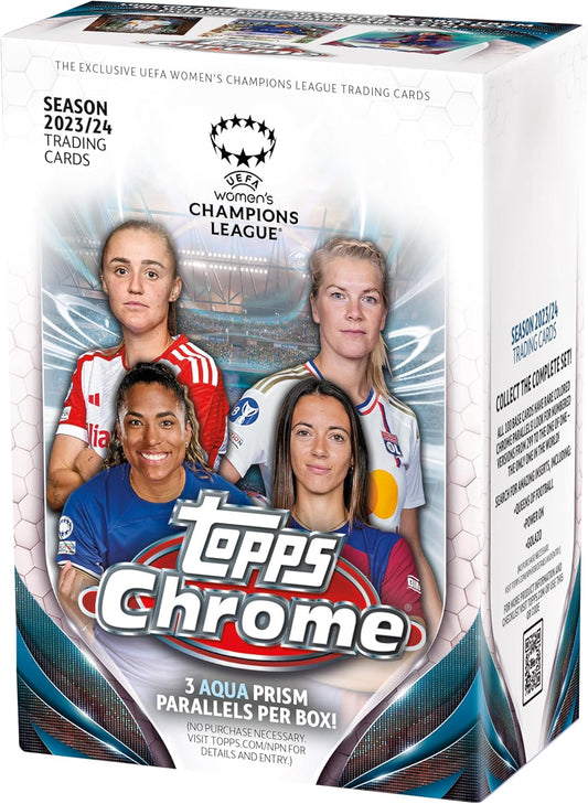 2023/24 Topps Chrome UEFA Women’s Champion's League Soccer 7-pack Blaster Box