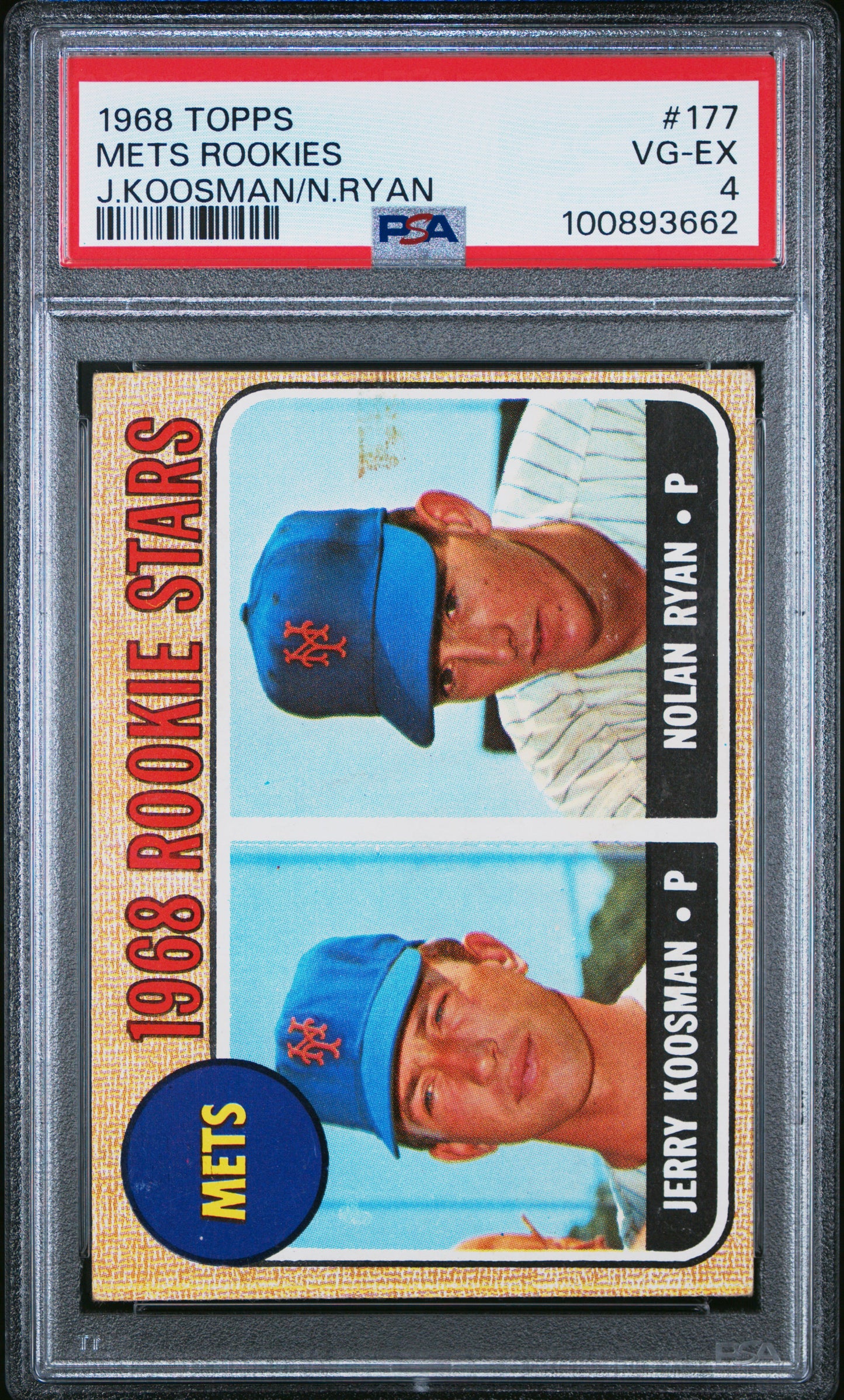 1968 Topps #177 Nolan Ryan Rookie / PSA 4 / C3662