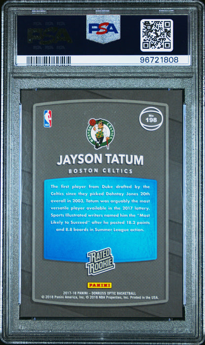 2017 Donruss Optic #198 Jayson Tatum RC SHOCK / PSA 9 / C1808