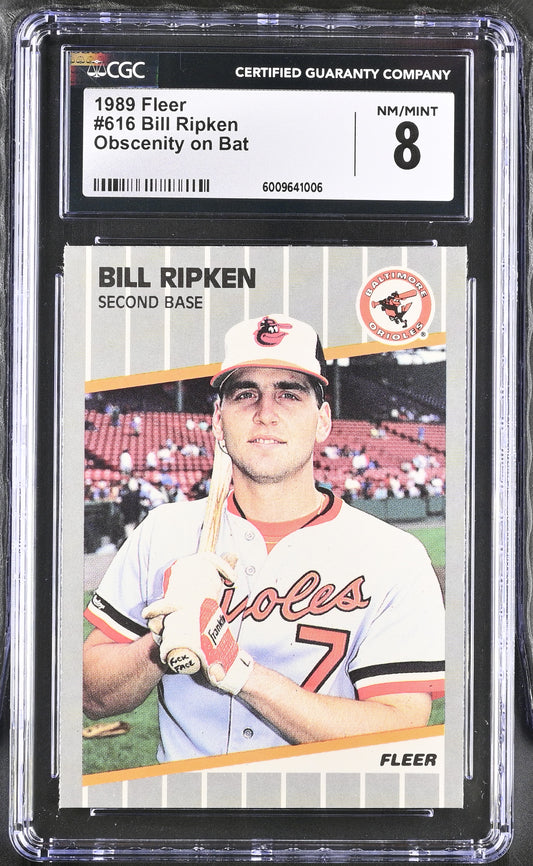 1989 Fleer #616 Billy Ripken FF Error / CGC 8 / C1006