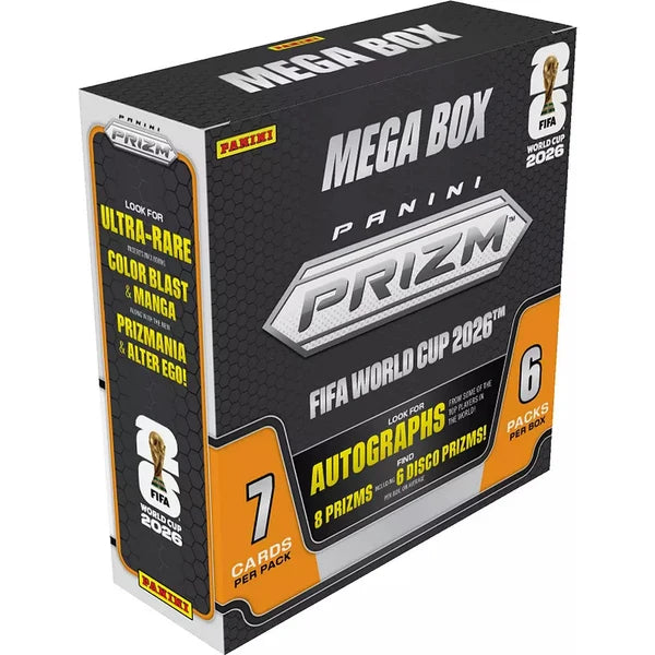 2026 Panini Prizm FIFA World Cup Soccer Mega Box (Yellow)