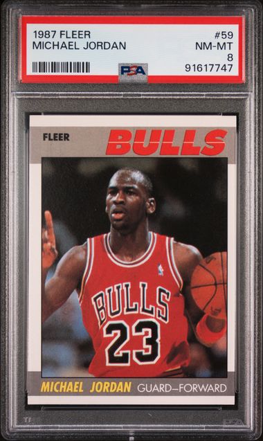 1987 Fleer #59 Michael Jordan / PSA 8 / C7747
