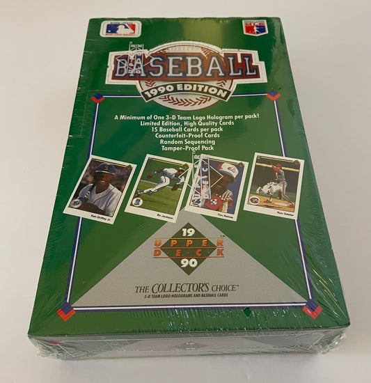 1990 Upper Deck Baseball Foil Pack BOX / 36 Packs
