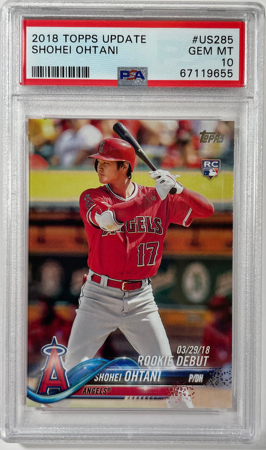 2018 Topps Update #US285 Shohei Ohtani RC / PSA 10 / C9655