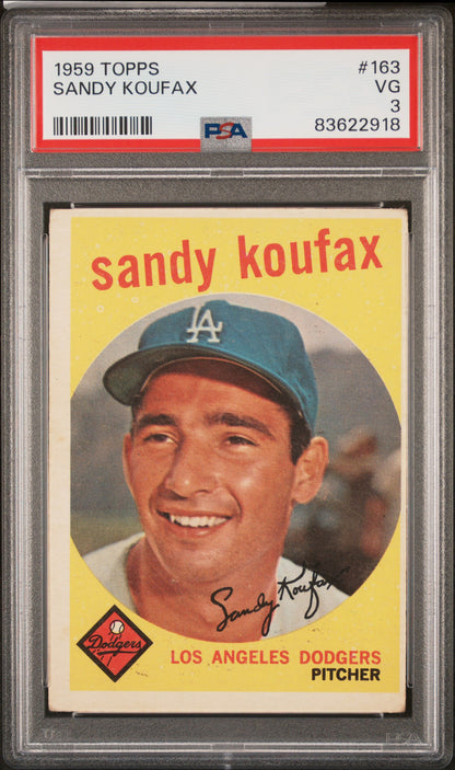 1959 Topps #163 Sandy Koufax / PSA 3 / C2918