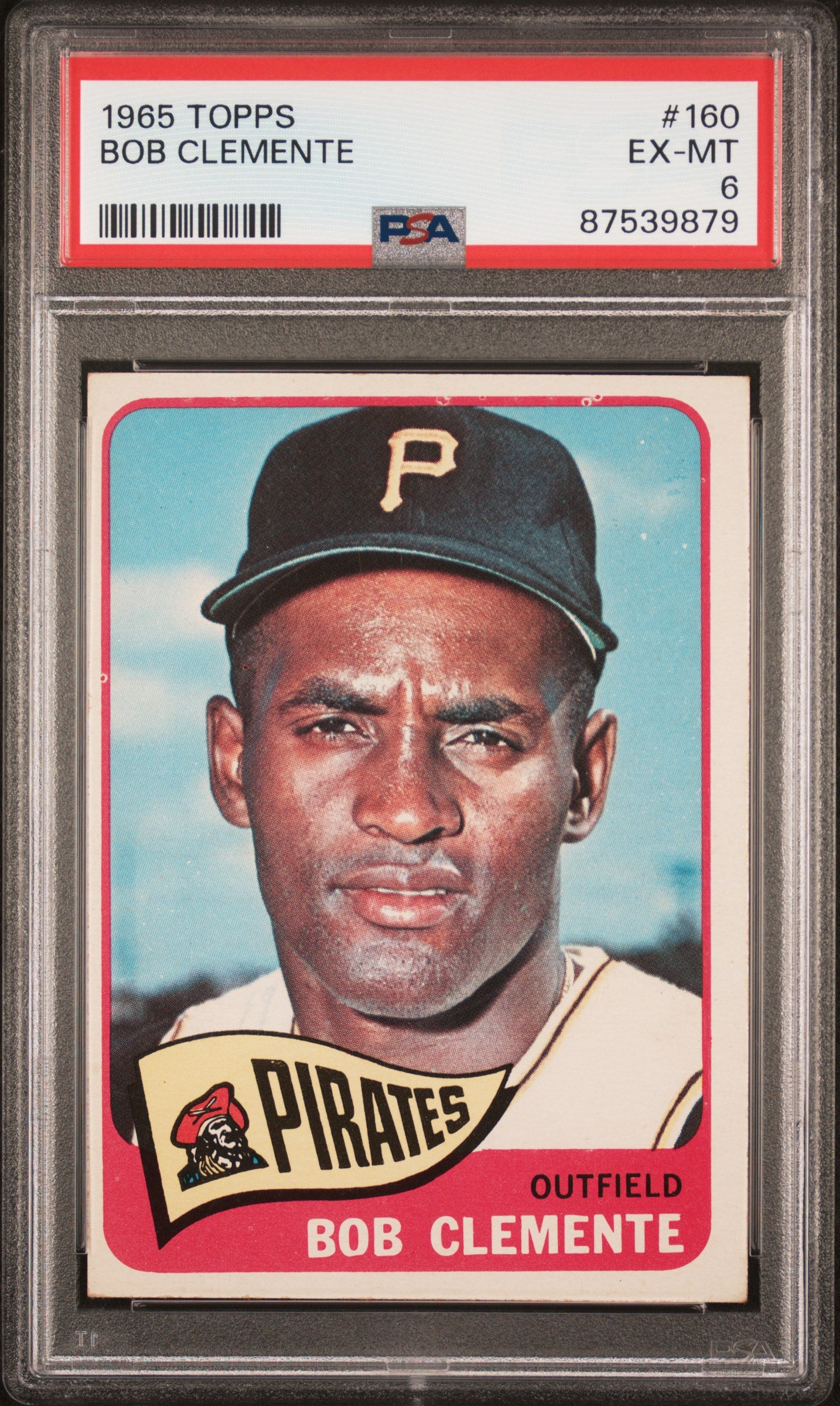 1965 Topps #160 Roberto Clemente HOF / PSA 6 / C9879