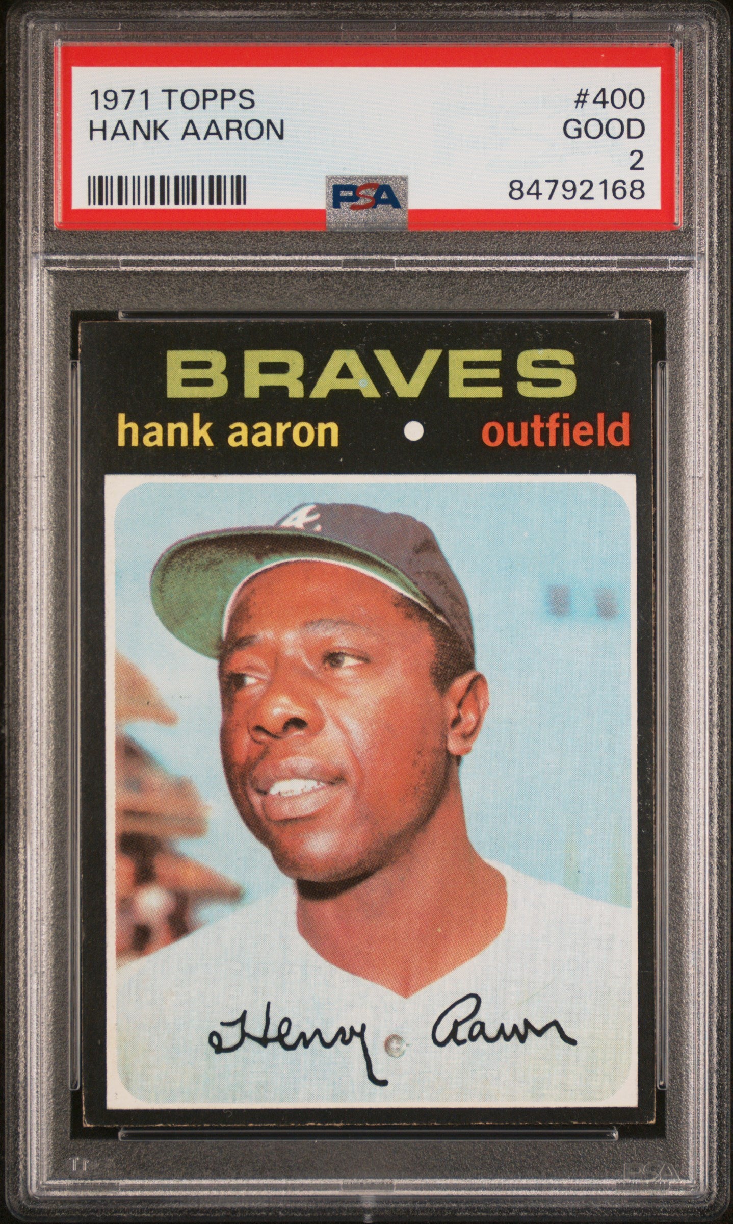 1971 Topps #400 Hank Aaron / PSA 2 / C2168