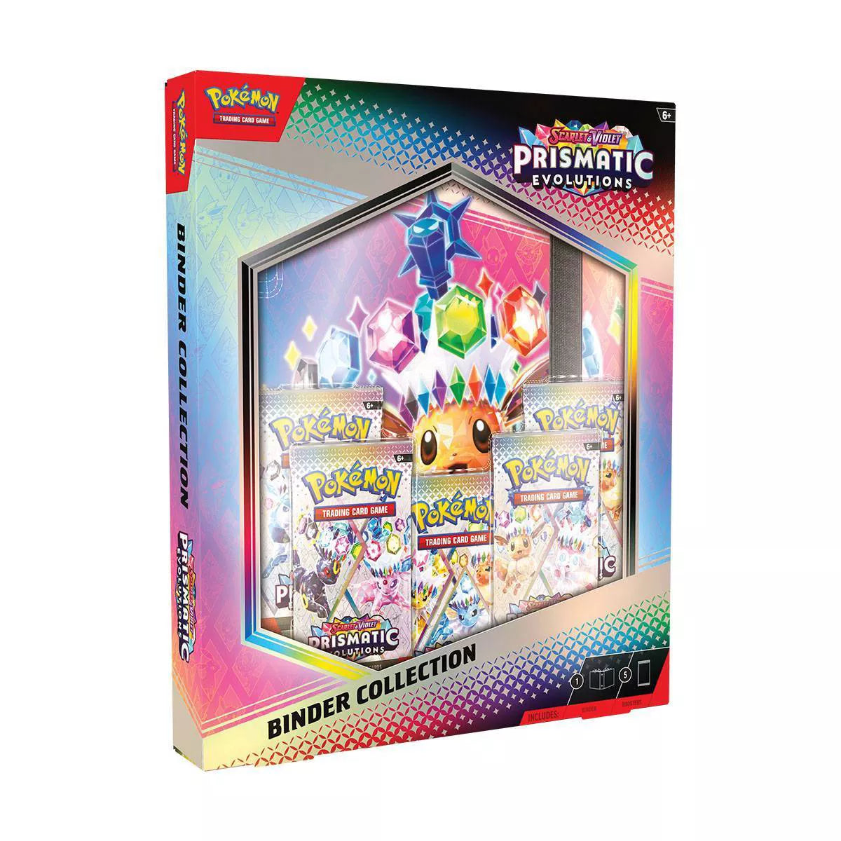 Pokemon SV Prismatic Evolutions 5-Pack Binder Collection