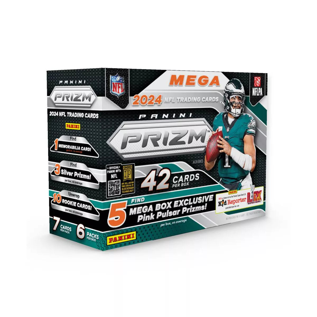 2024 Panini Prizm NFL Football 6-Pack MEGA Box (Pink Pulsar)