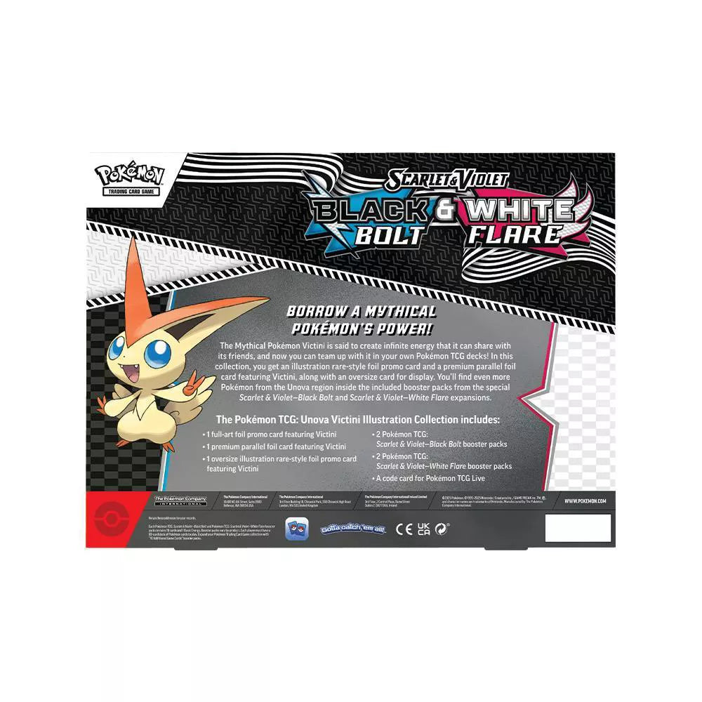 Pokemon SV Black & White 4-Pack Unova Victini Illustration Collection