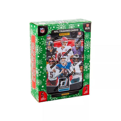 2025 Panini Donruss NFL Football Holiday 3-pack Tin
