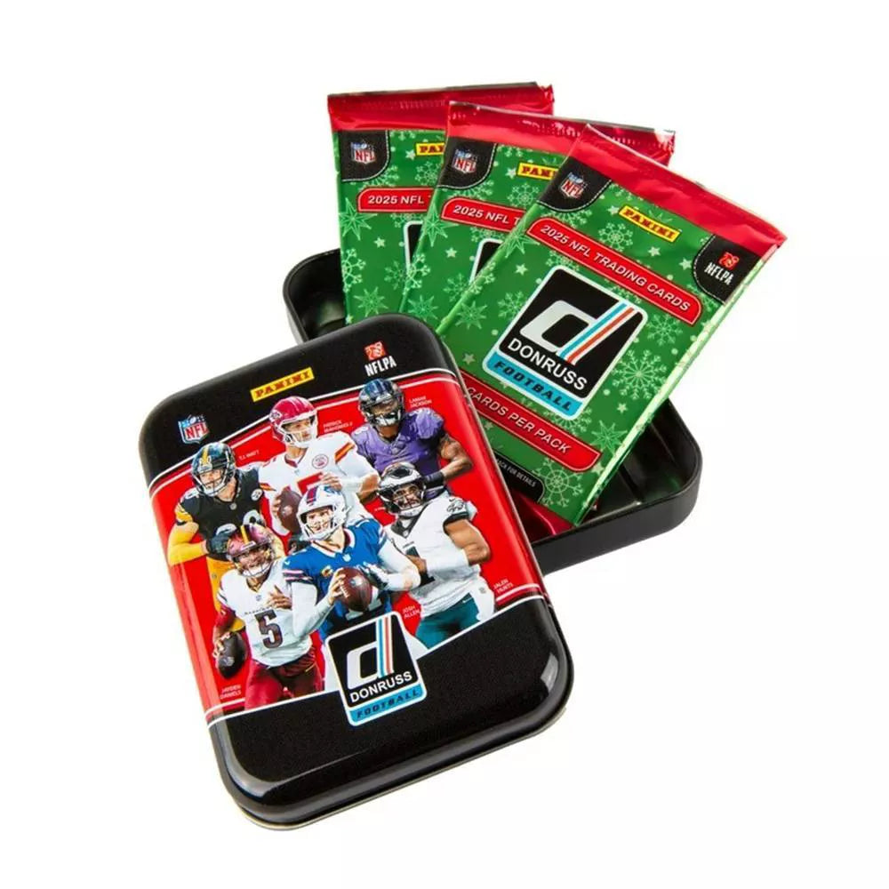 2025 Panini Donruss NFL Football Holiday 3-pack Tin