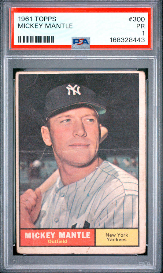 1961 Topps #300 Mickey Mantle / PSA 1 / C8443