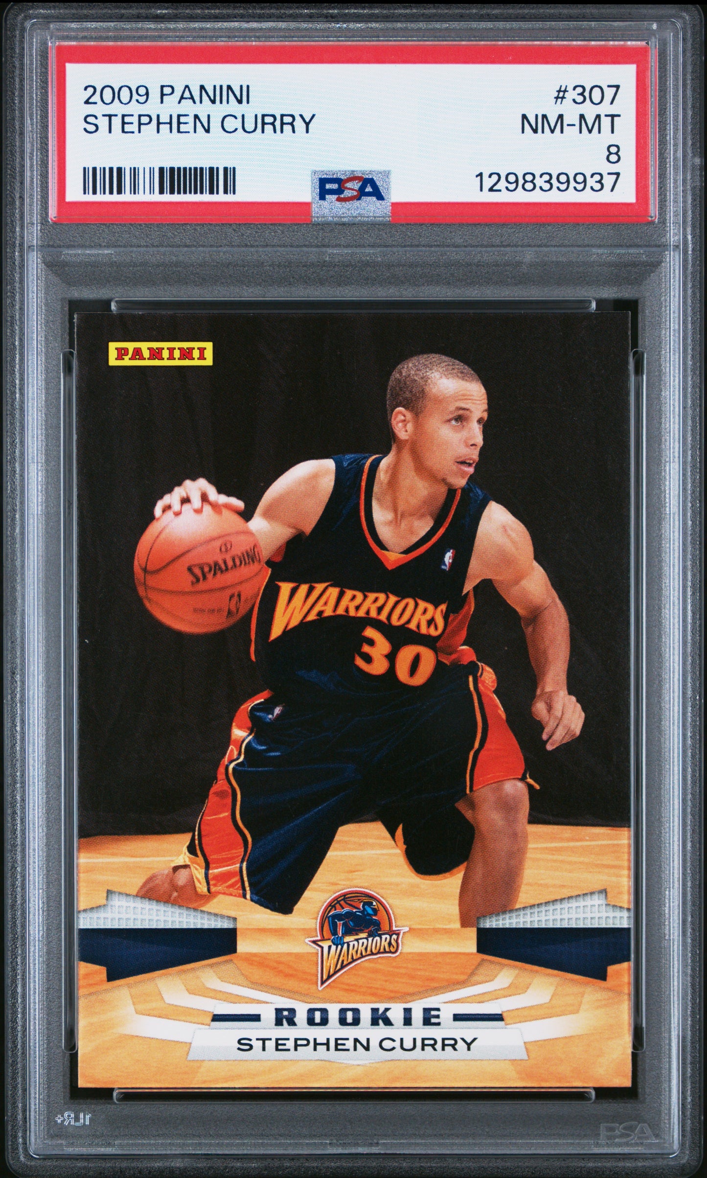 2009 Panini #307 Stephen Curry RC / PSA 8 / C9937