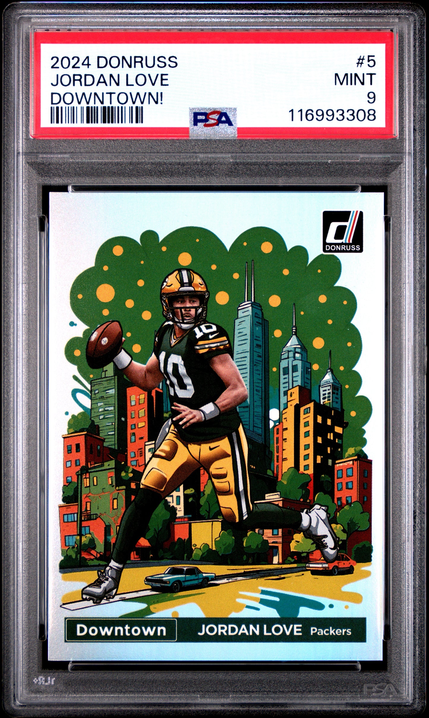 2024 Panini Donruss #5 Jordan Love Downtown / PSA 9 / C3308