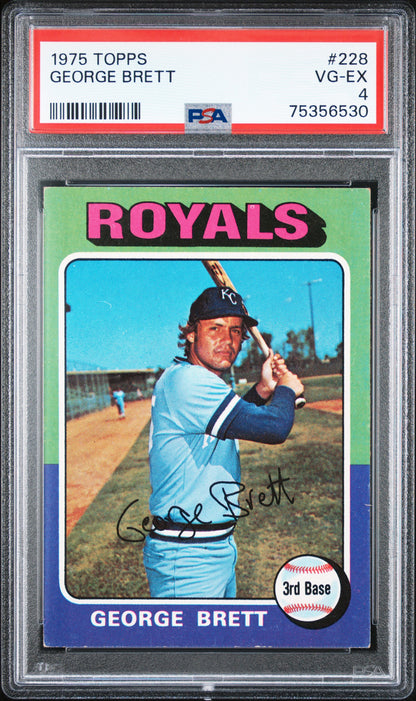 1975 Topps #228 George Brett RC / PSA 4 / C6530