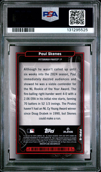 2024 Topps Chrome Cosmic #PPM-6 Paul Skenes RC Mercury / PSA 10 / C5525