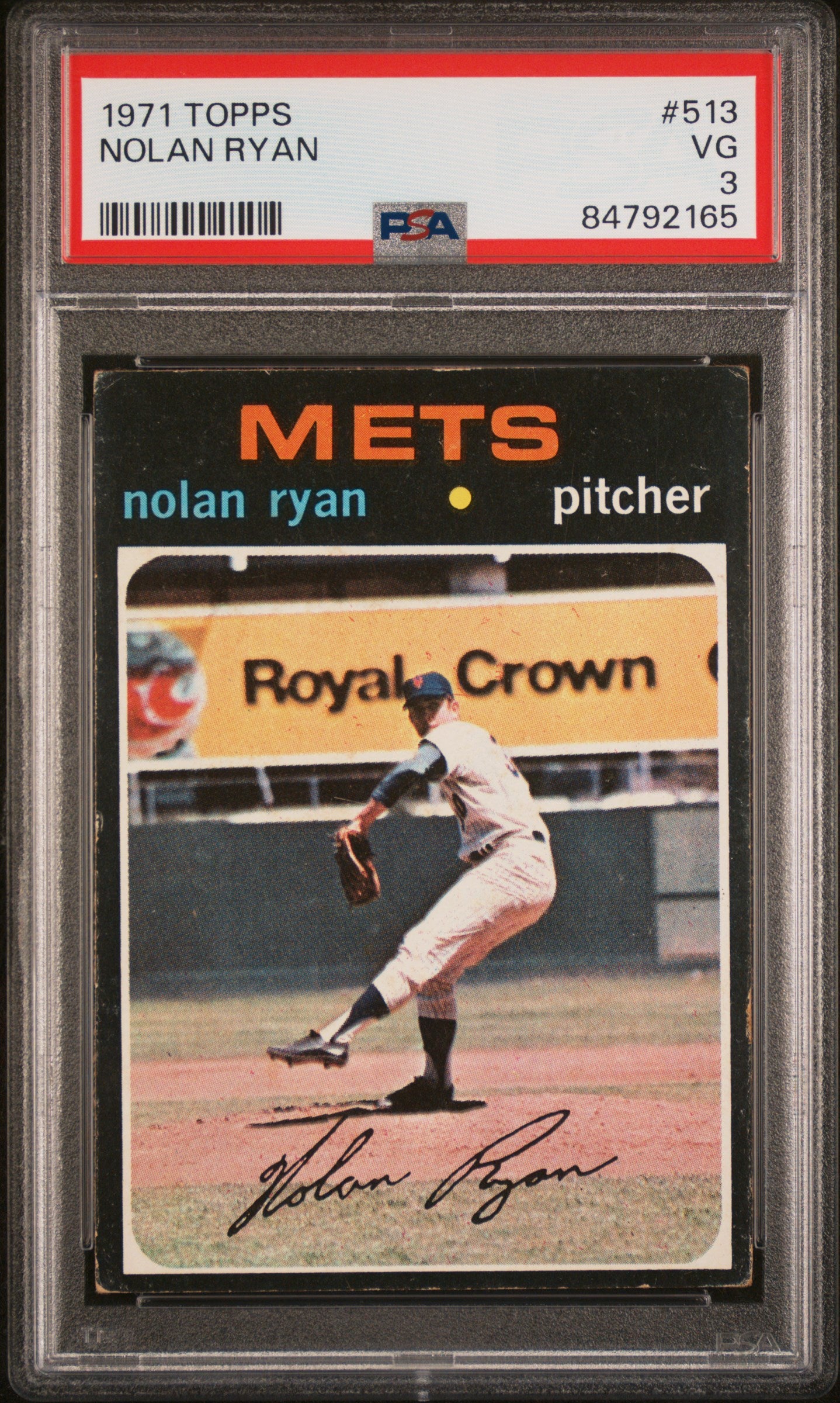 1971 Topps #513 Nolan Ryan / PSA 3 / C2165