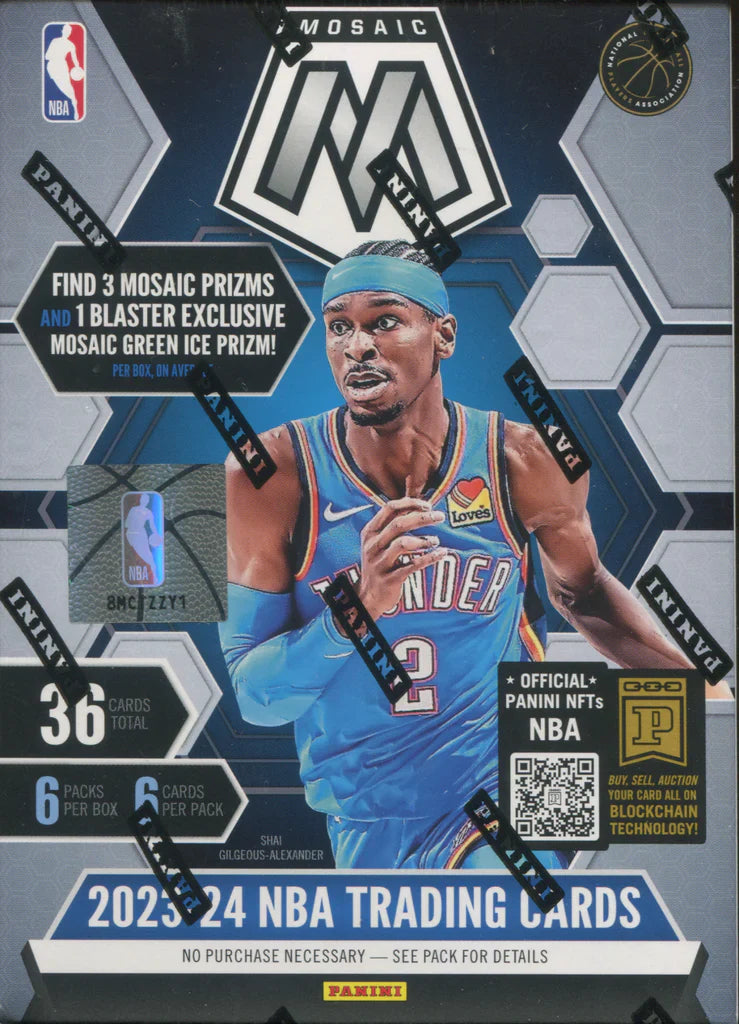 2023/24 Panini Mosaic Basketball 6-Pack Hobby Blaster Box