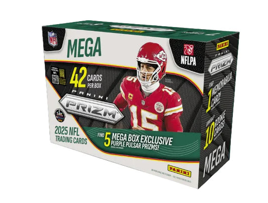 2025 Panini Prizm NFL Football 6-Pack Hobby MEGA Box (Purple Pulsar)