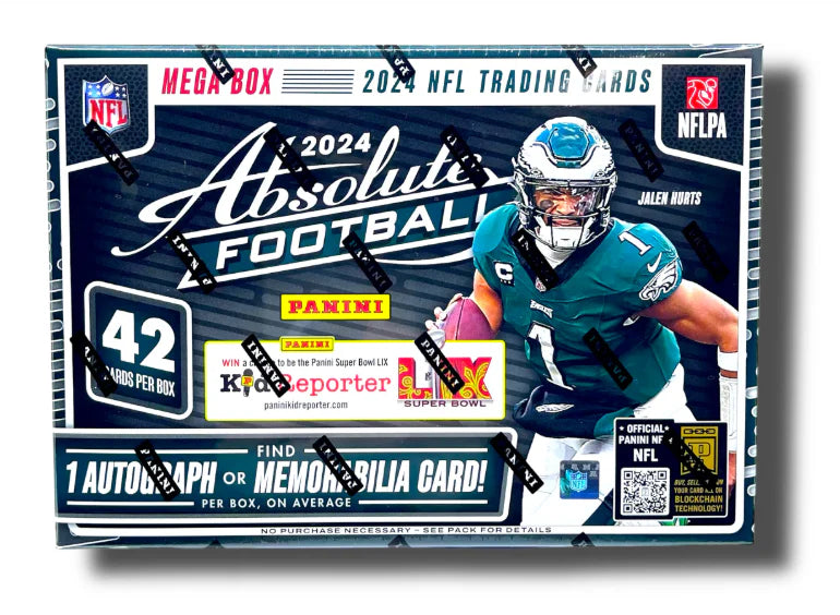 2024 Panini Absolute NFL Football 7-pack Hobby Mega Box (Teal Parallels)