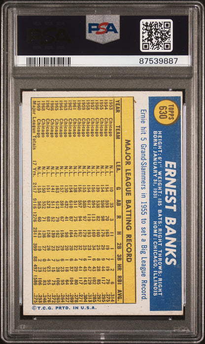 1970 Topps #630 Ernie Banks / PSA 6 / C9887