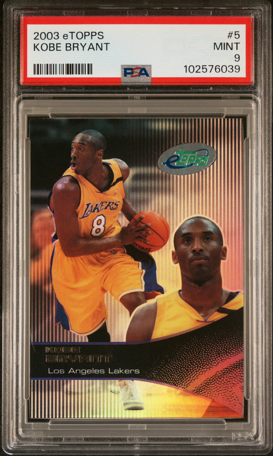 2003 eTopps Basketball #5 Kobe Bryant / PSA 9 / C6039