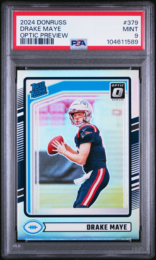 2024 Donruss Optic Preview #379 Drake Maye RC Silver / PSA 9 / C1589