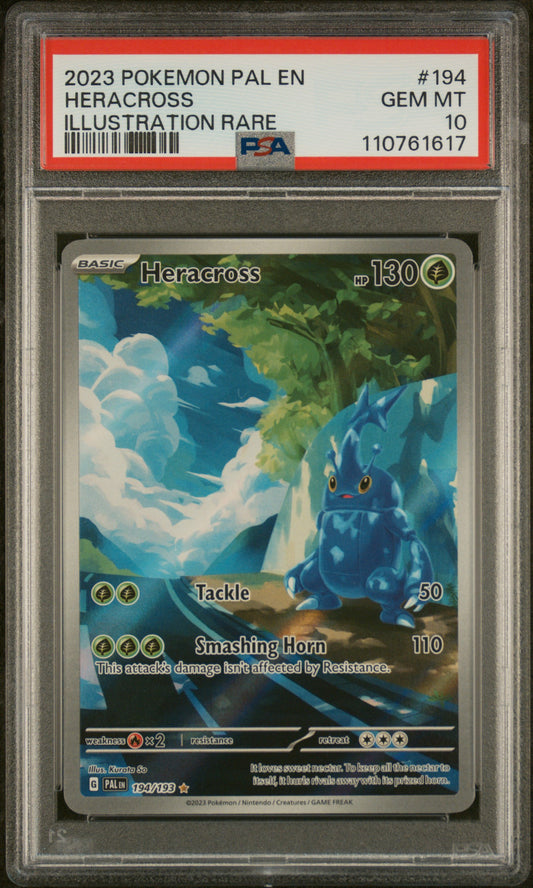 2023 Pokemon PAL #194 Heracross / PSA 10 / C1617