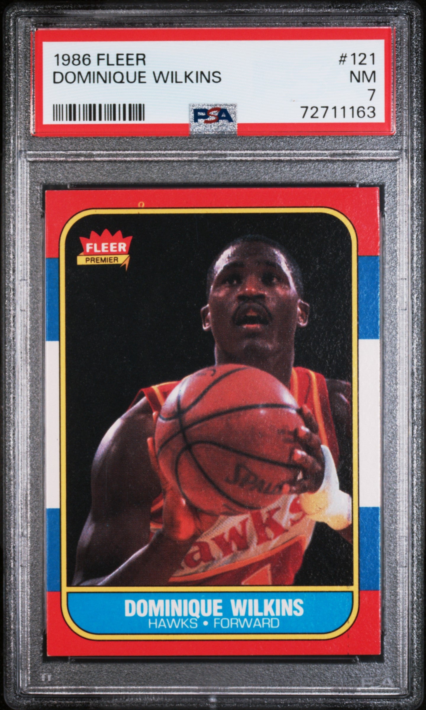 1986 Fleer #121 Dominique Wilkins / PSA 7 / C1163