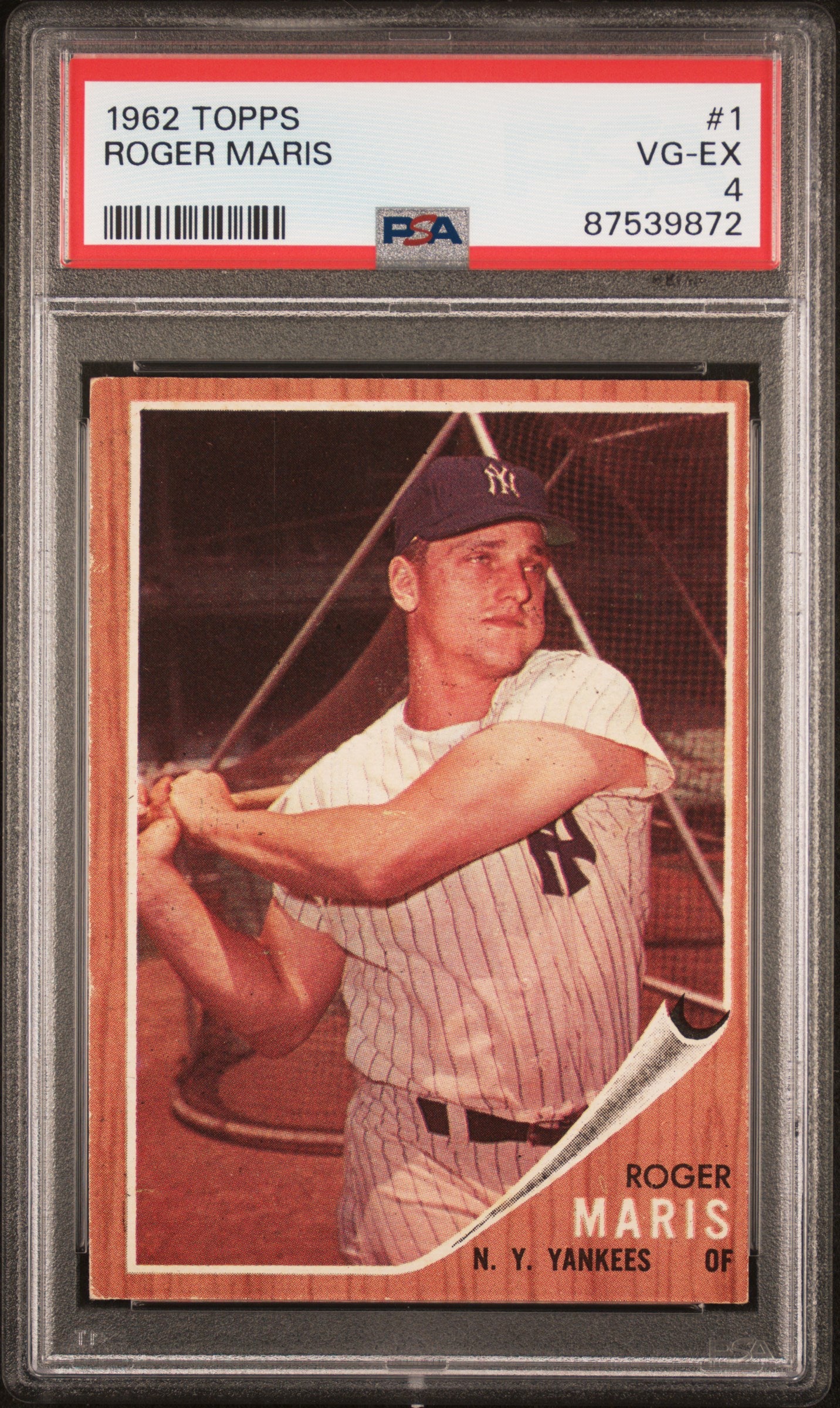 1962 Topps # 1 Roger Maris / PSA 4 / C9872