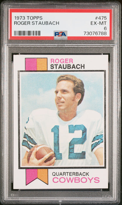 1973 Topps #475 Roger Staubach / PSA 6 / C6788