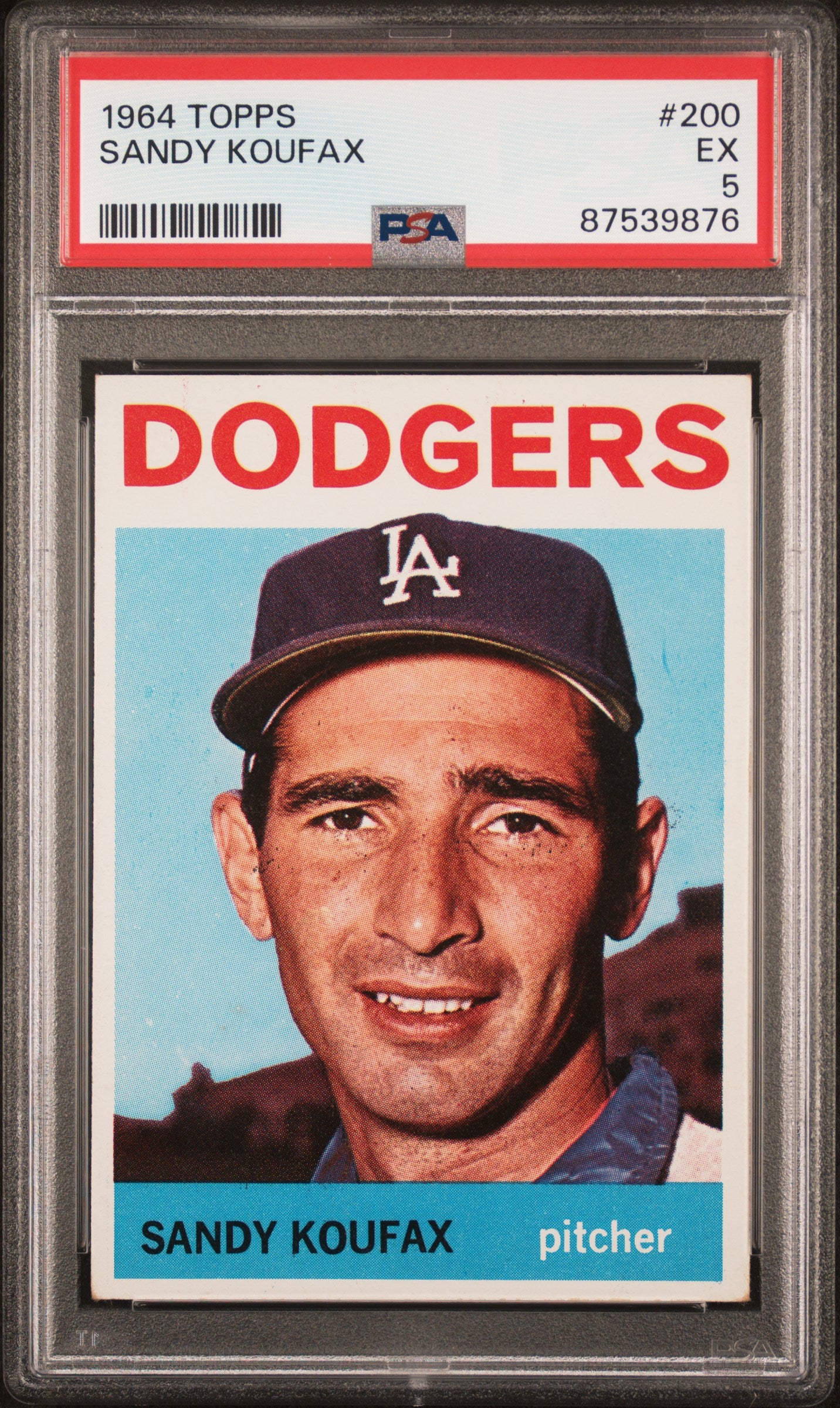 1964 Topps #200 Sandy Koufax / PSA 5 / C9876