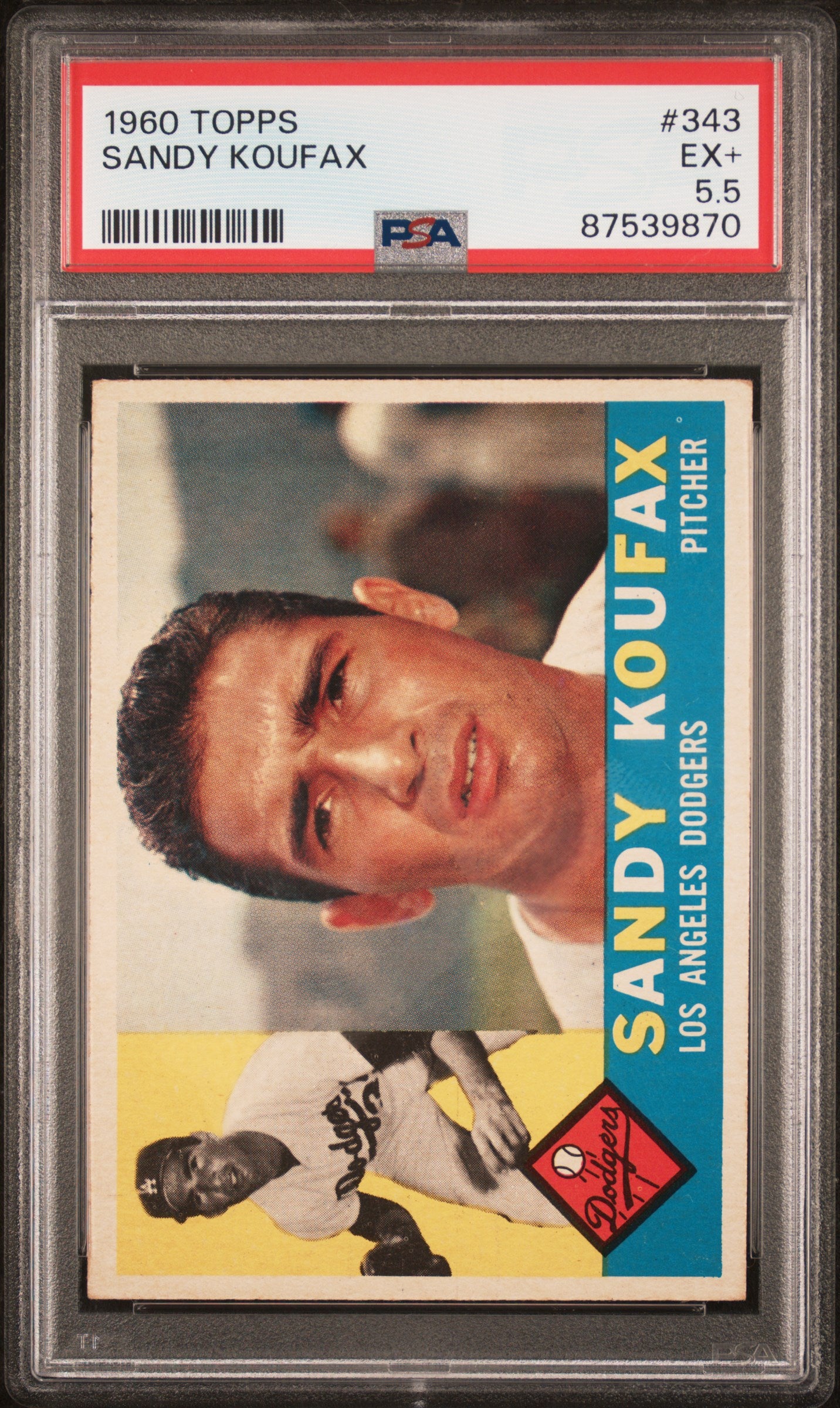 1960 Topps #343 Sandy Koufax / PSA 5.5 / C9870