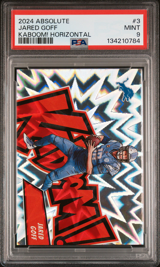 2024 Panini Absolute Kaboom Horizontal #3 Jared Goff / PSA 9 / C0784