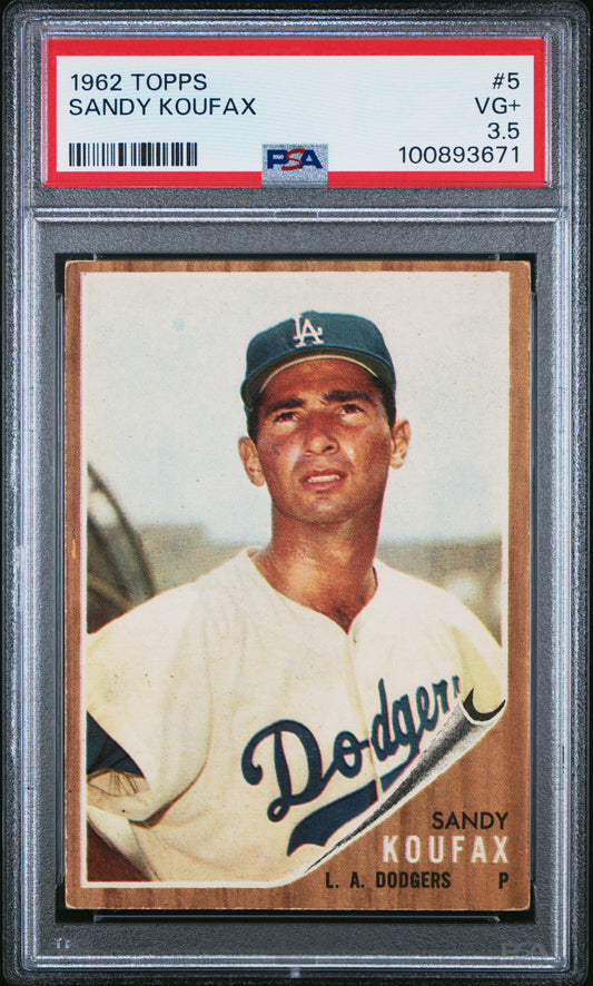 1962 Topps #5 Sandy Koufax / PSA 3.5 / C3671