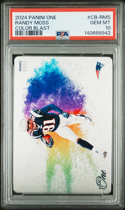 2024 Panini One #CB-RMS Randy Moss Color Blast / PSA 10 / C8942