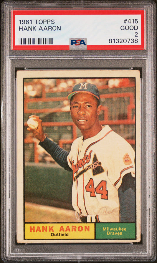 1961 Topps #415 Hank Aaron / PSA 2 / C0738