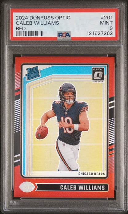 2024 Donruss Optic #201 Caleb Williams Red (#/125) / PSA 9 / C7262