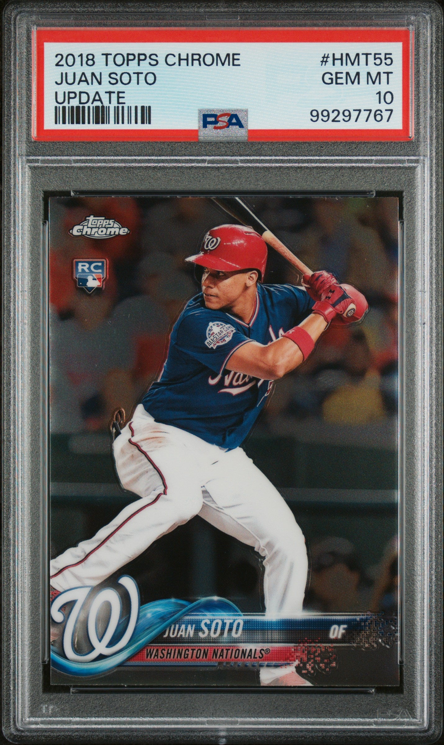 2018 Topps Chrome Update #HMT55 Juan Soto RC / PSA 10 / C7767