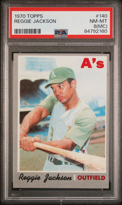 1970 Topps #140 Reggie Jackson (HOF) / PSA 8MC / C2160