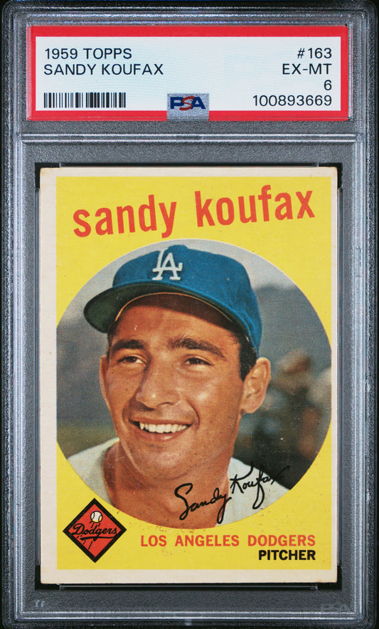 1959 Topps #163 Sandy Koufax / PSA 6 / C3669