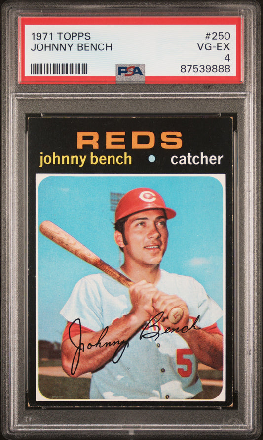 1971 Topps #250 Johnny Bench / PSA 4 / C9888