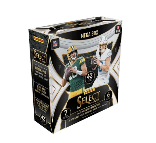2024 Panini Select NFL Football 6-pack MEGA Box (Black & Red Prizm)