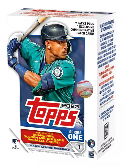 2023 Topps Series 1 Baseball 7-Pack Blaster Box - Commemorative Relic Card